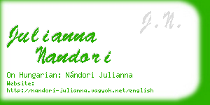 julianna nandori business card