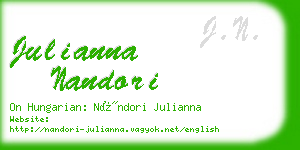 julianna nandori business card